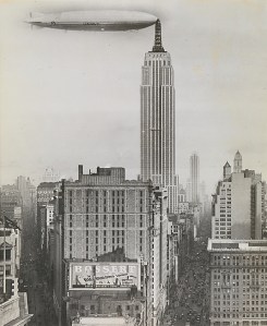 Dirigible Docked on Empire State Building, New York, 1930. This never happened. Source: The Metropolitan Museum of Art, Twentieth-Century Photography Fund Fund