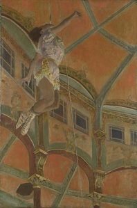 Edgar Degas, Miss La La at the Cirque Fernando, 1879. Oil on canvas. Source: National Gallery © National Gallery, London / Art Resource, NY