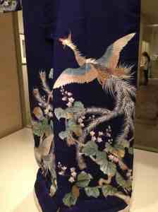 Kimono embroidery detail. What did the Phoenix signify to this 19th c. bride?