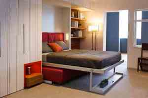 The sofa turns into a bed