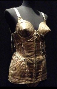 JPG’s creation for Madonna’s “Like a Virgin” segment of her 1990 tour. Made from vintage 1930s lame