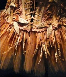 Close-up of corset from JPG’s Countryside Babes collection, prêt-à-porter spring/summer 2006. Made of wheat and braided straw, created in 84 hours