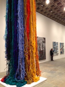 “Pillar of Inquiry/Supple Column” (2013-2014) by fiber artist superstar Sheila Hicks