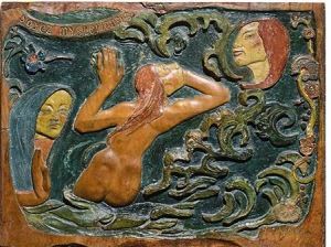 Be Mysterious (1890) Carved and painted lime wood from Musée d’Orsay, Paris. © RMN-Grand Palais /Art Resource NY. 