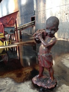 One of her many attendants throughout the factory