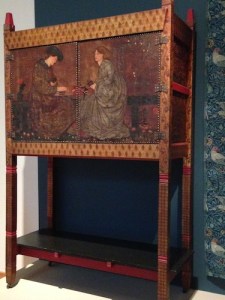 The Backgammon Players, the faux-Medieval, mixed-arts furniture collaboration that started it all1861, with the 1878 Bird wall hanging far right.