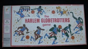 This 1971 Milton Bradley game , in the NYHS collection, celebrates the Harlem Globetrotters, who were a team  that started on Chicago's South Side 