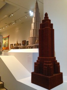 Empire State Building, carved in New Jersey in 1931 from precious cherry wood. Auriti's Palace is just behind.
