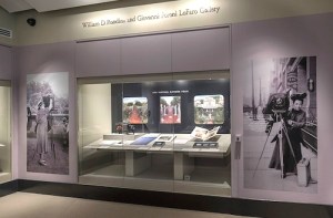 Photos of Ms. Johnston (left), lantern slides and projector, and Beals (right) on NYC street in 1902. Courtesy: NYBG
