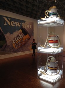 Billboard and illuminated Hoover vacuum cleaners, the essence of “newness” from 1983