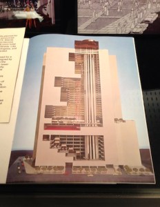 Cutaway drawing of the Portman/Marriott Marquis Hotel (1973-1985), which kept focus inward away from tawdry Times Square