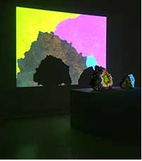 Lava rocks “talk” in Egill Sæbjörnsson’s Pleasure Stones installation (2008) on loan from private collector. Courtesy: The artist. 