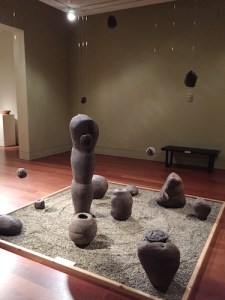 Rock Garden, a 2014 interpretation of a Zen garden made with hand-built “rocks”. He wants the viewer to be conscious of their surroundings 
