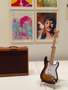 A decade apart – 1957 Stratocaster and Avendon’s 1967 posters of the Beatles