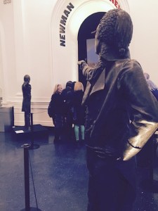 Taking their Shot in the lobby of the Public Theater in 2015